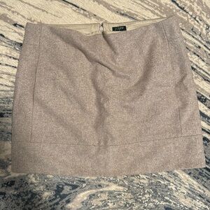 J Crew Wool Mini Skirt with Satin Lining